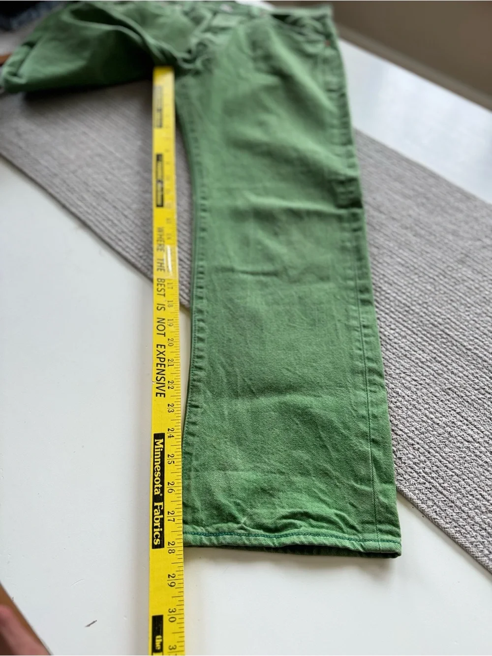 Levi’s 501 Green Denim Jeans Size 33 x 30